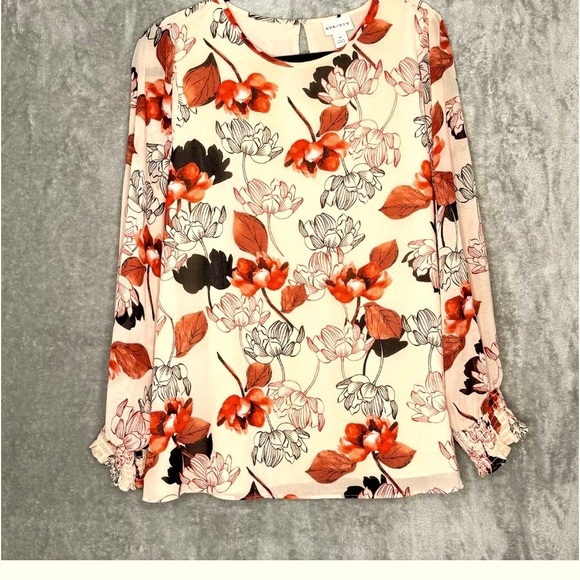 Ava & Viv Tops - NWOT Beautiful Pink Floral Blouse.#6